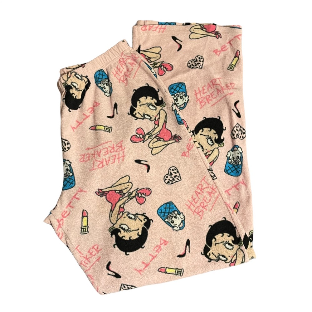 ⚠️SOLD⚠️ Pink Plush Betty Boop Pajama Pants